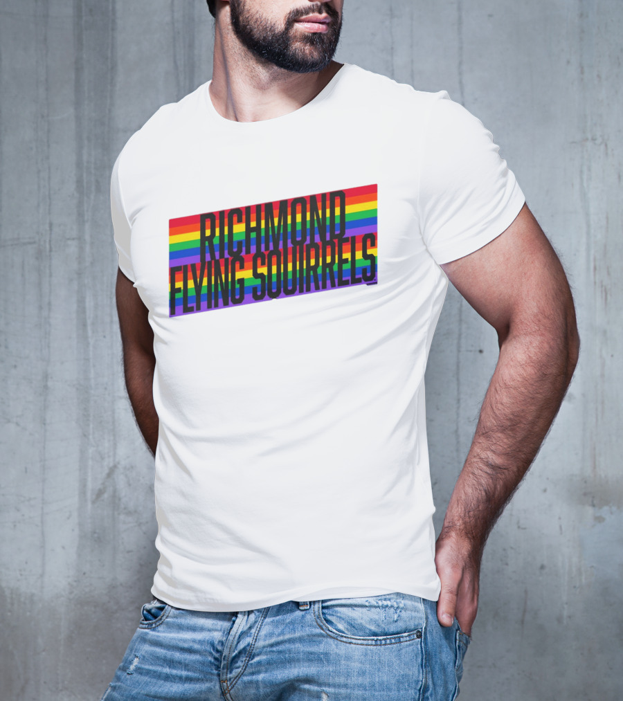 Richmond Flying Squirrels Pride Rainbow Stow T-Shirt