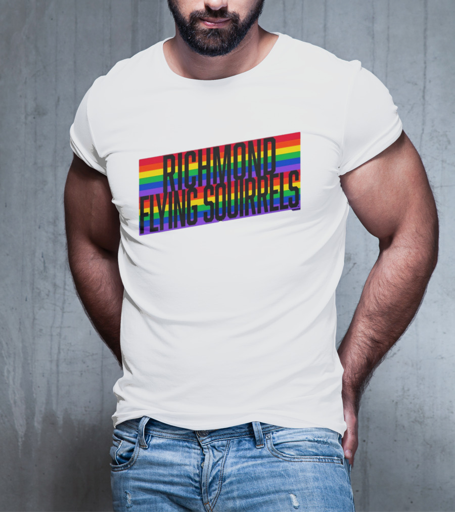 Richmond Flying Squirrels Pride Rainbow Stow T-Shirt
