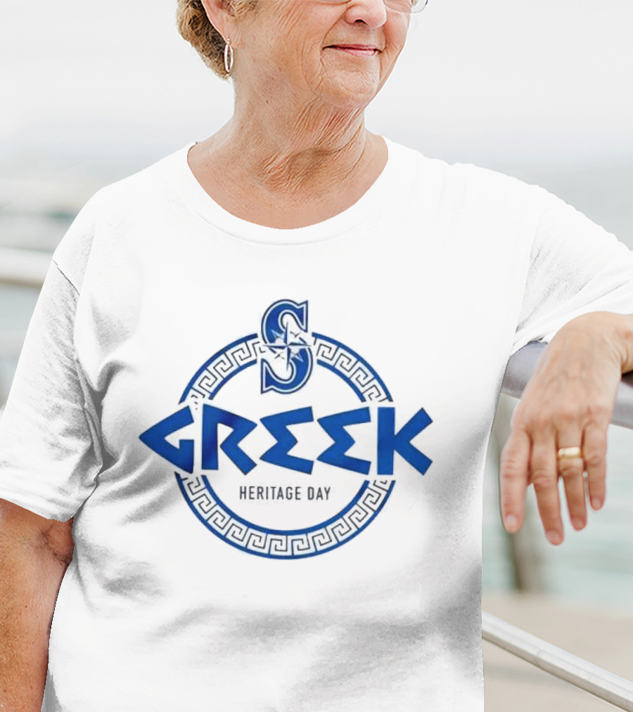 Mariners Greek Heritage Day Greek Chain T-Shirt