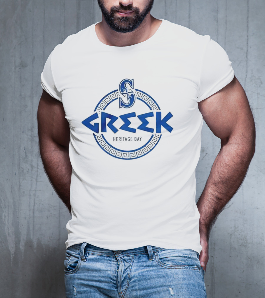 Mariners Greek Heritage Day Greek Chain T-Shirt