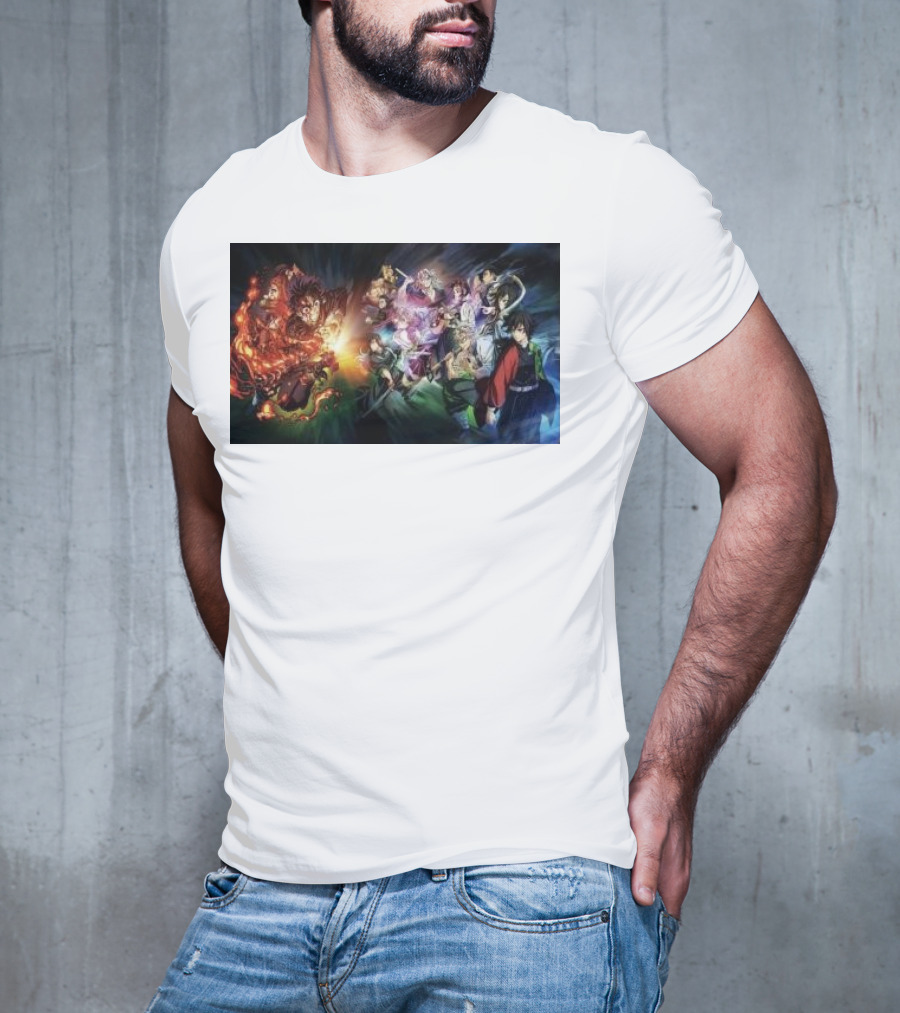 Demon Slayer Kimetsu No Yaiba Epic Hashira Training Battle Scene T-Shirt