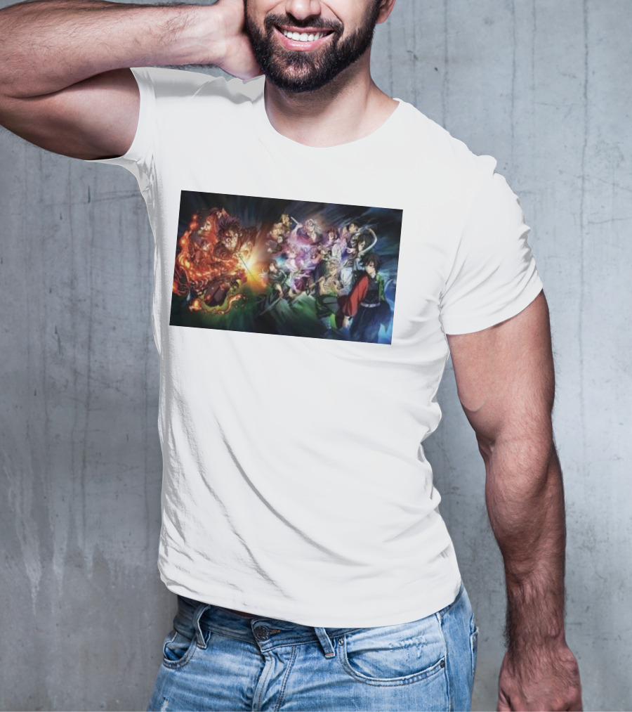 Demon Slayer Kimetsu No Yaiba Epic Hashira Training Battle Scene T-Shirt