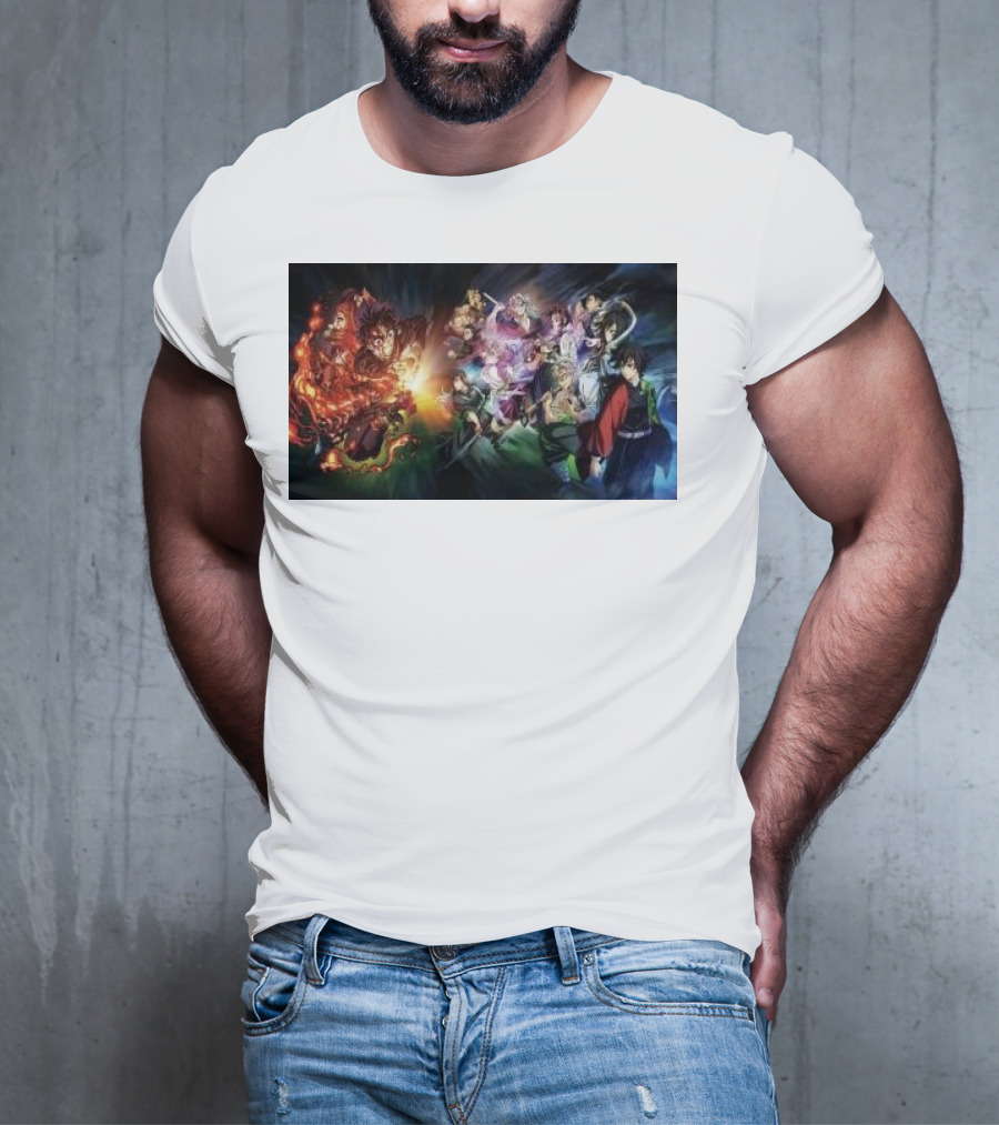 Demon Slayer Kimetsu No Yaiba Epic Hashira Training Battle Scene T-Shirt