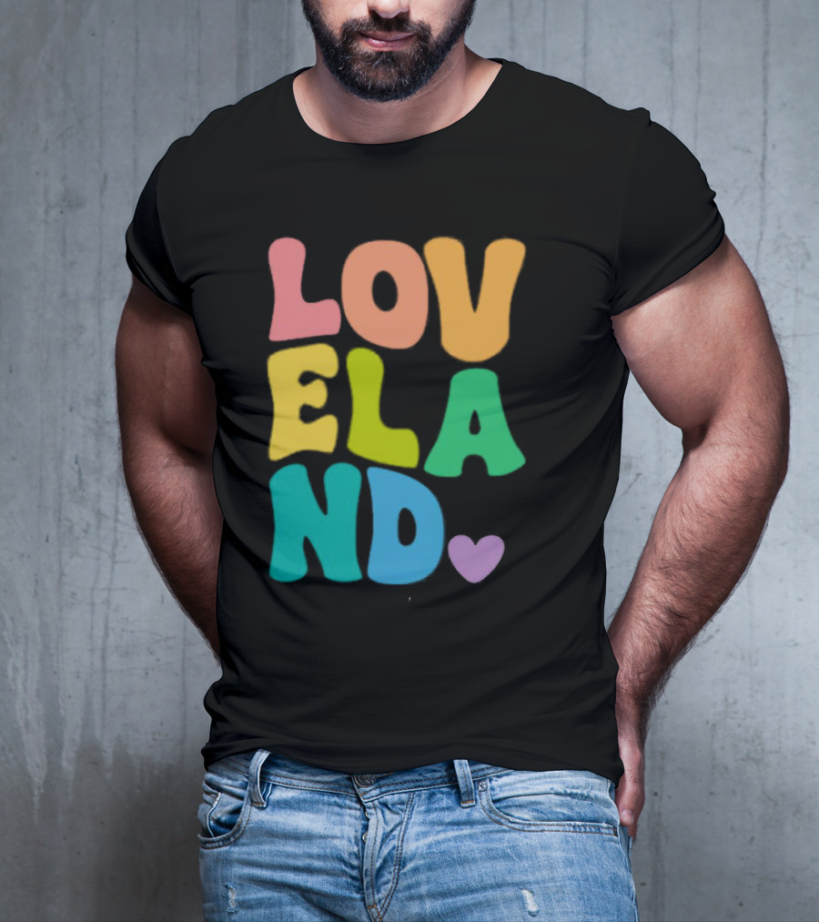 Loveland Rainbow Letters With Heart T-Shirt