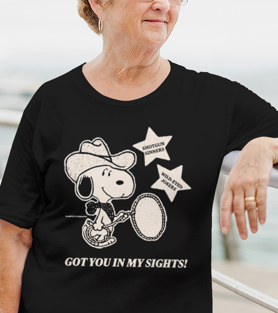 Shotgun Sinners Wild-Eyed Jokers Got You In My Sights T-Shirt