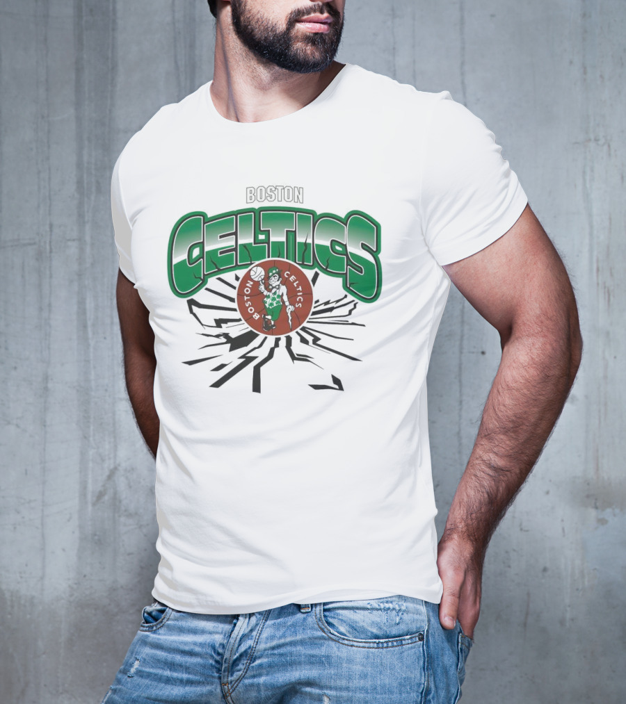 Boston Celtics Basketball NBA Power Earthquake T-Shirt