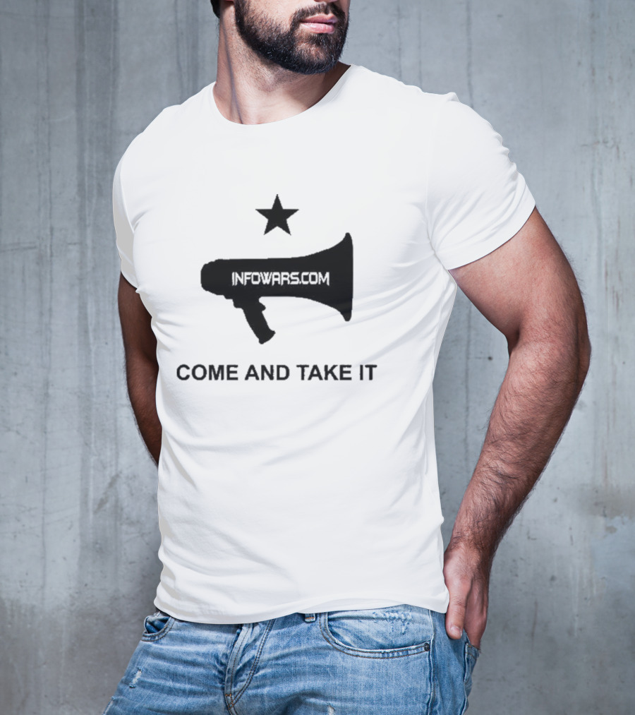 Infowars.com Come And Take It Star Megaphone T-Shirt