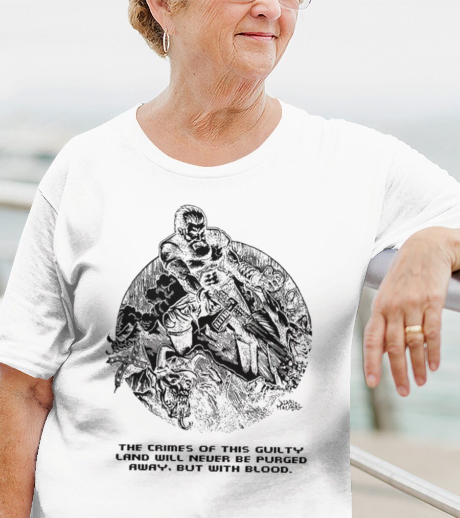 John Brown X Doom The Crimes Of This Guilty Land Will Never Be Purged Away But With Blood Comic T-Shirt