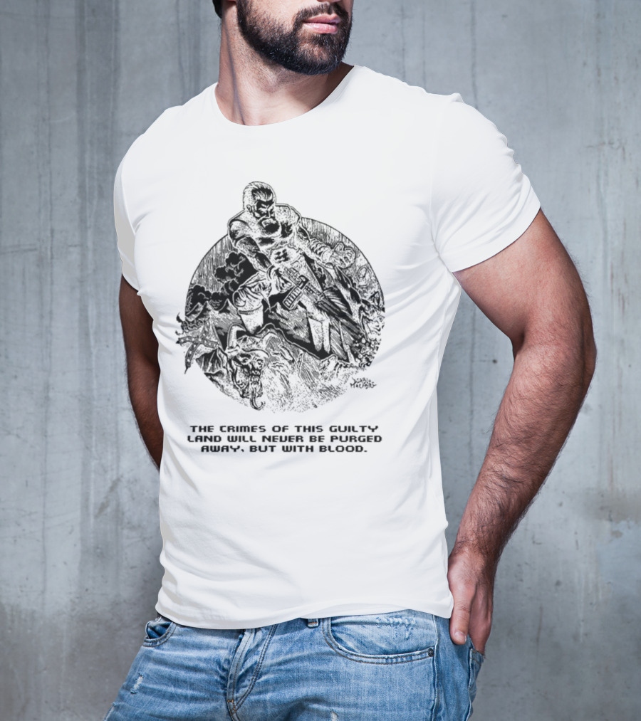 John Brown X Doom The Crimes Of This Guilty Land Will Never Be Purged Away But With Blood Comic T-Shirt