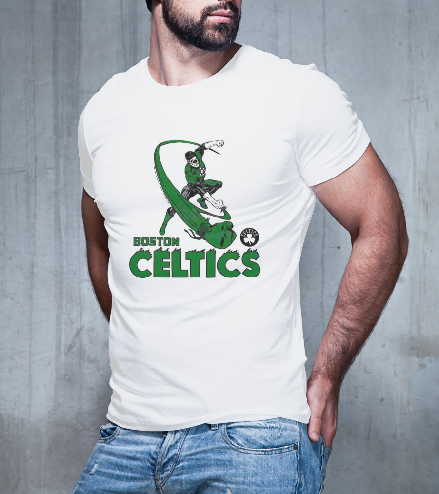 Boston Celtics Green Lantern Comics T-Shirt
