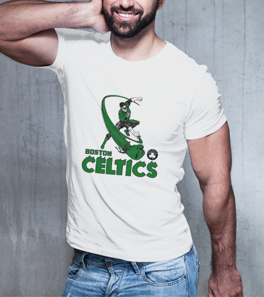 Boston Celtics Green Lantern Comics T-Shirt