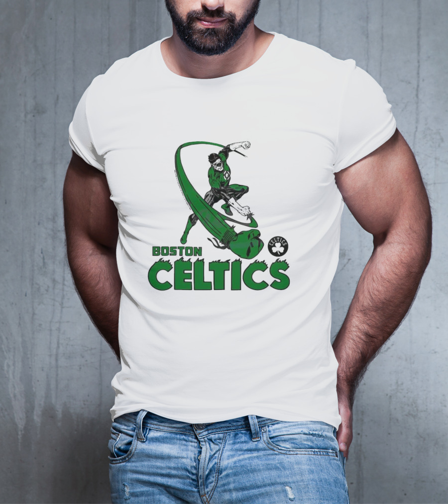 Boston Celtics Green Lantern Comics T-Shirt