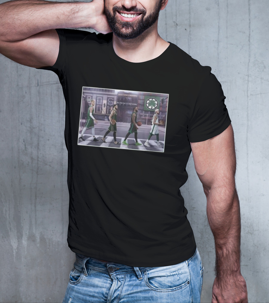 Boston Celtics Players Walking The Green Line North Station Boston Sports T-Shirt