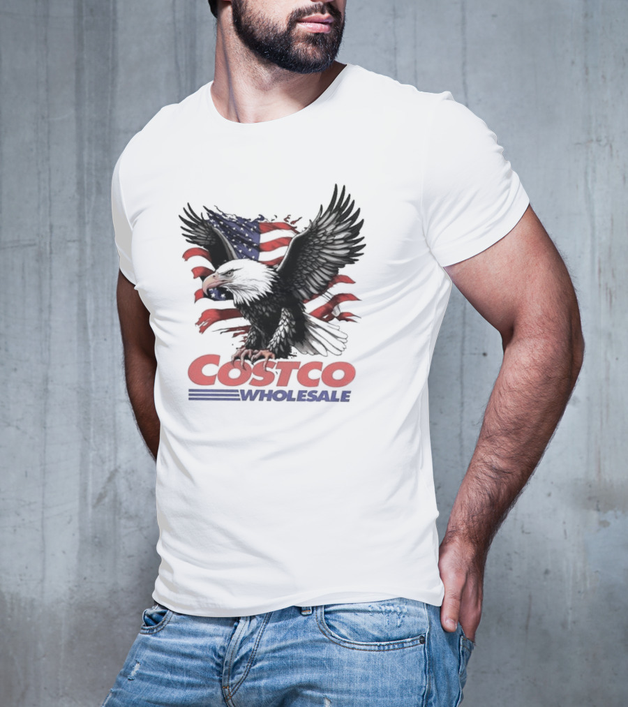 Costco Wholesale American Flag Eagle T-Shirt