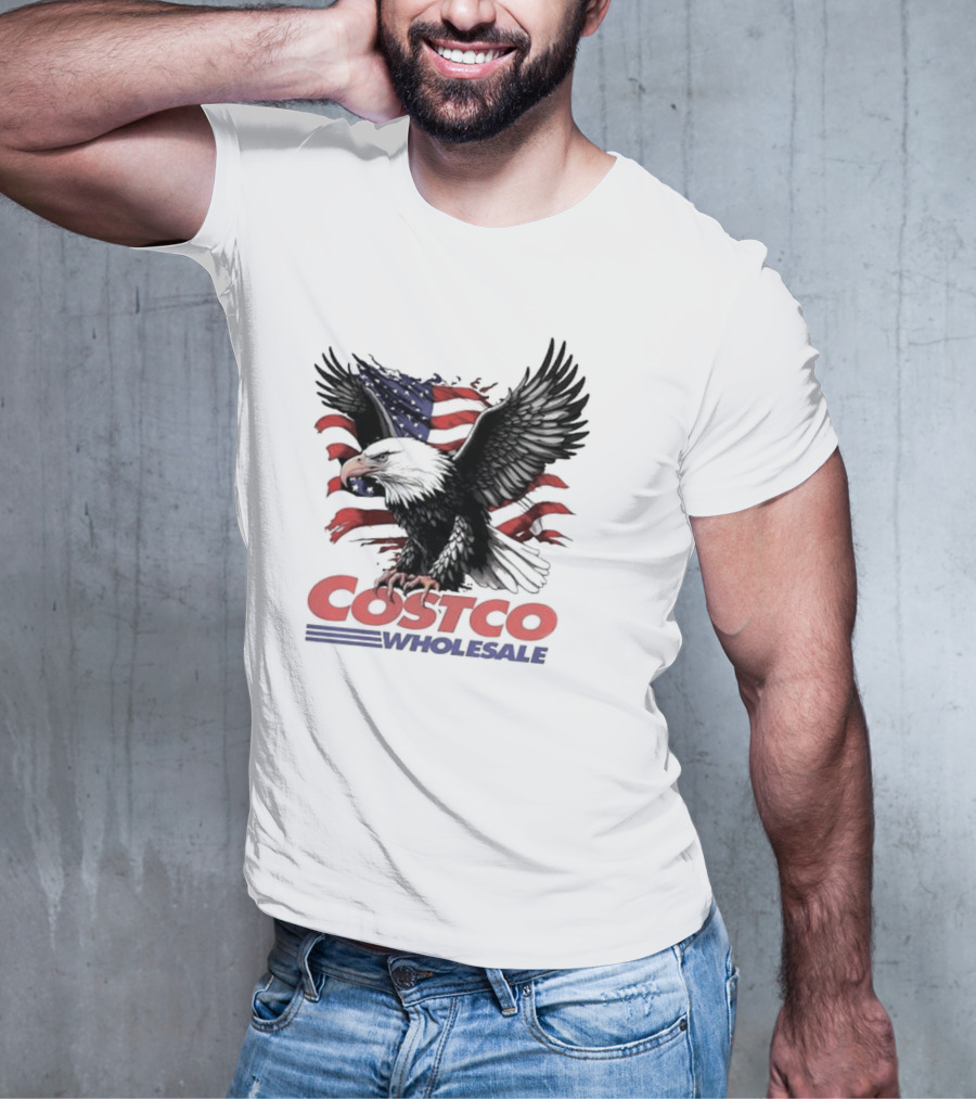 Costco Wholesale American Flag Eagle T-Shirt