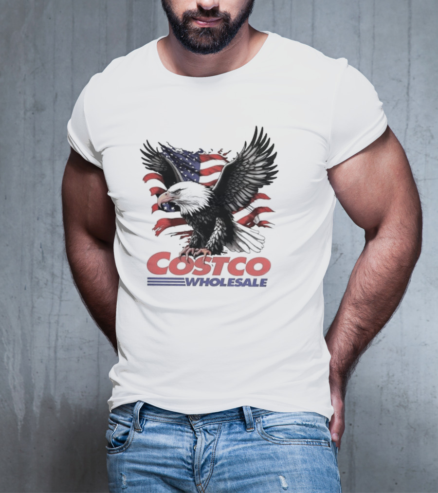 Costco Wholesale American Flag Eagle T-Shirt