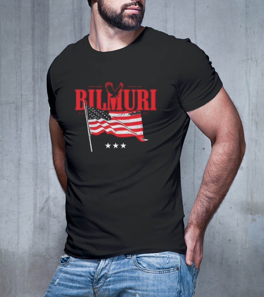 Bilmuri Corn Based Country Emo American Flag Stars Eagle T-Shirt