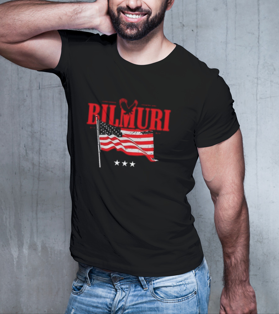 Bilmuri Corn Based Country Emo American Flag Stars Eagle T-Shirt