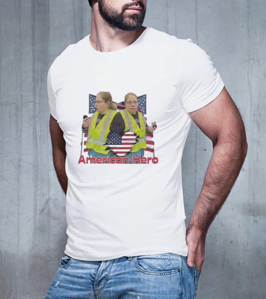 Gail Lewis American Hero Stars And Stripes Reflection T-Shirt