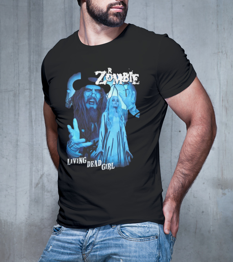 Rob Zombie Living Dead Girl Blue Gothic Horror T-Shirt