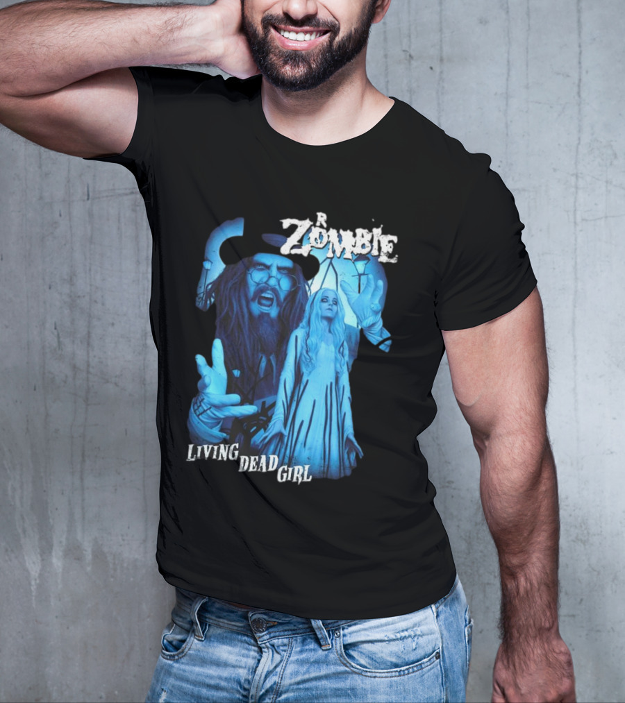 Rob Zombie Living Dead Girl Blue Gothic Horror T-Shirt