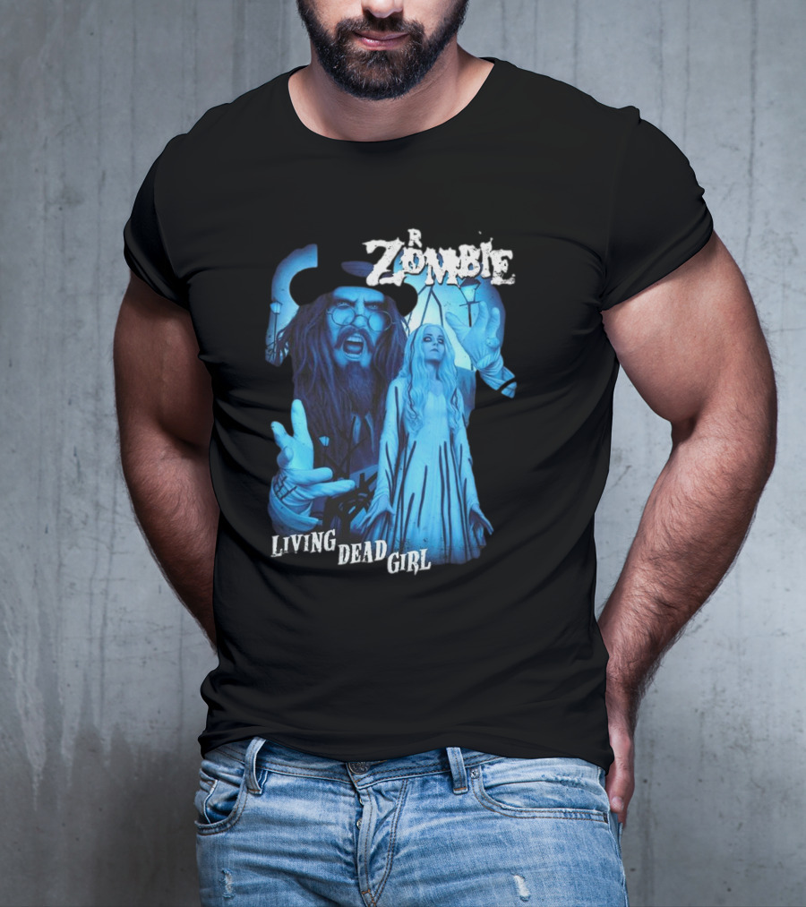 Rob Zombie Living Dead Girl Blue Gothic Horror T-Shirt