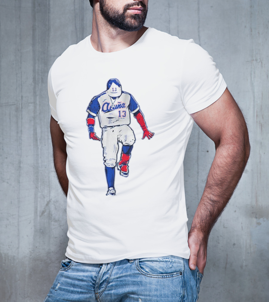 Ronald Acuña Jr. Number 13 Bold Pose Signature T-Shirt