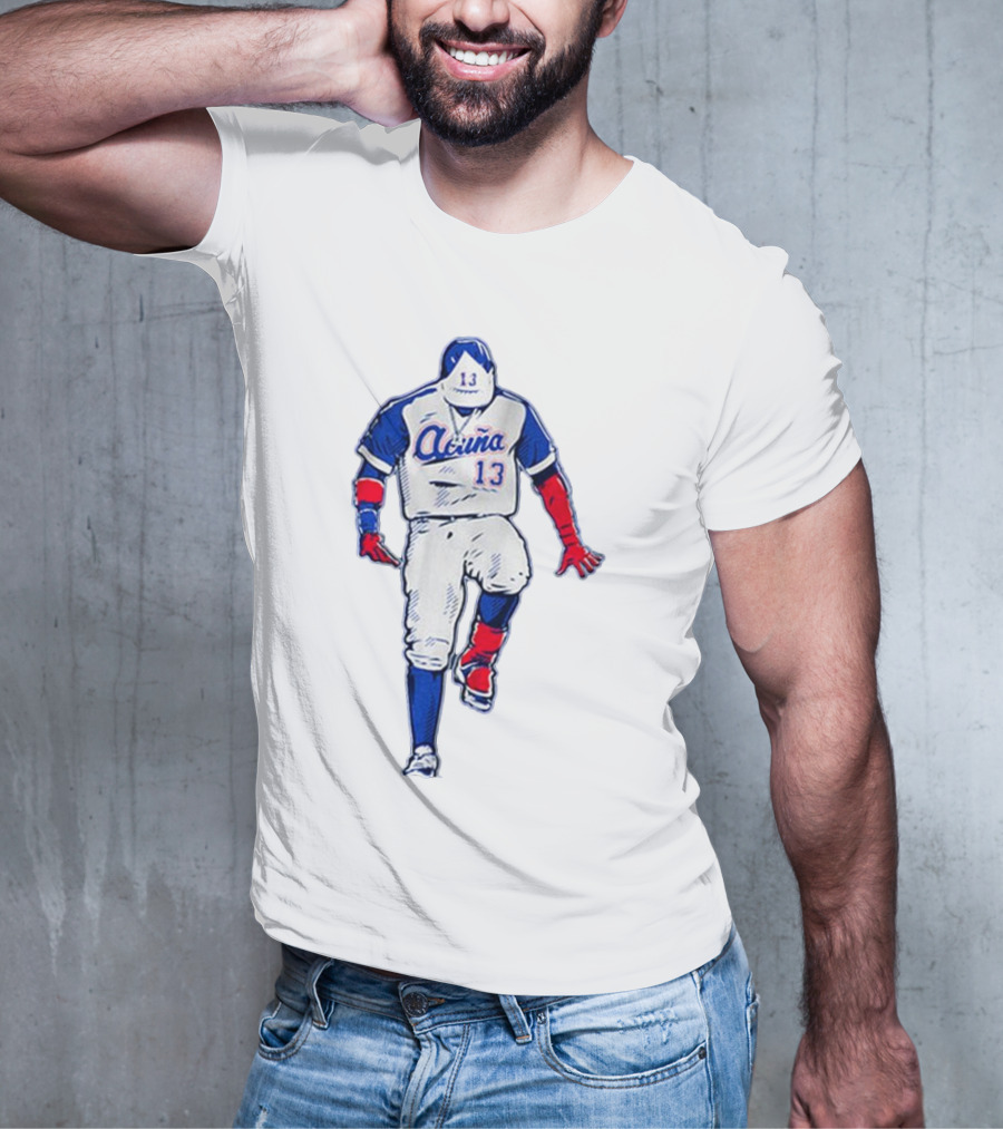 Ronald Acuña Jr. Number 13 Bold Pose Signature T-Shirt