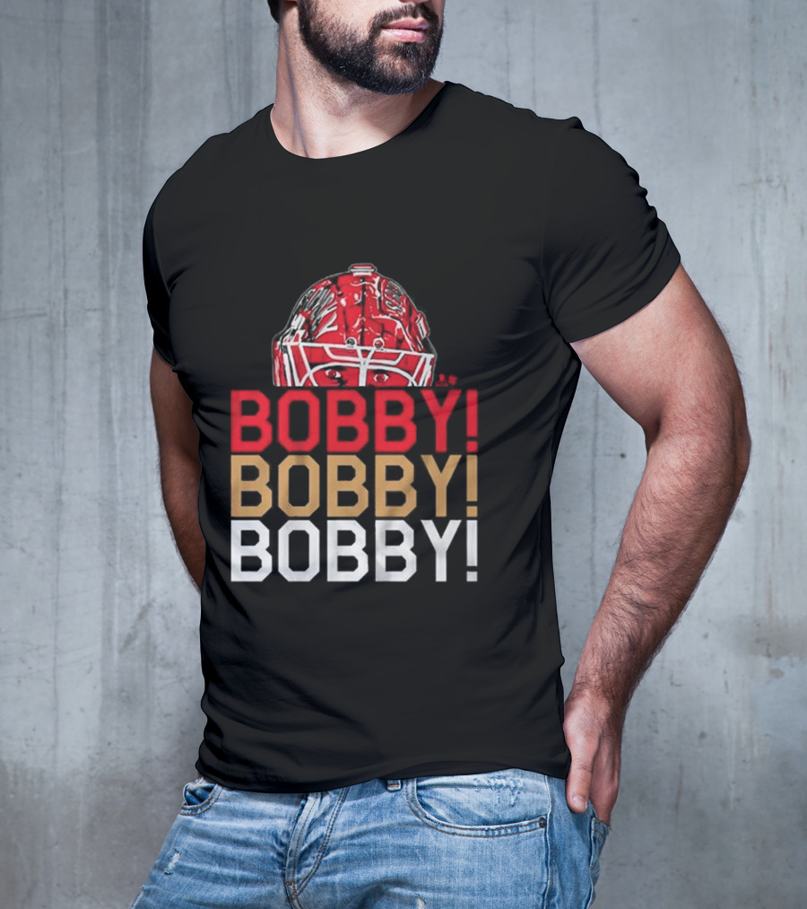 BOBBY BOBBY BOBBY Chant Featuring Sergei Bobrovsky Helmet T-Shirt