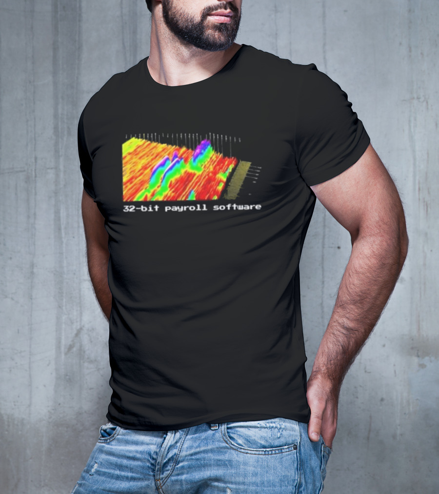 Ayush S Joinwarp 32-Bit Payroll Software Rainbow Spectrum Visualization T-Shirt