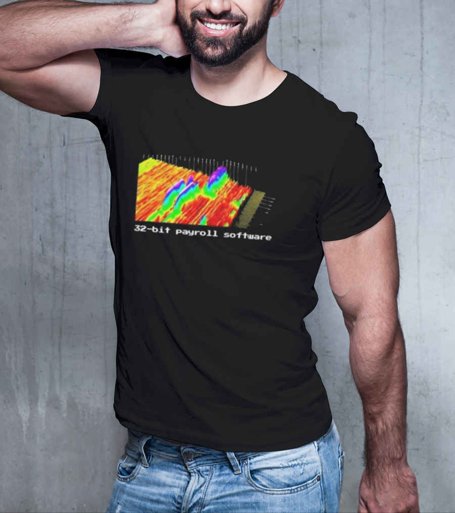 Ayush S Joinwarp 32-Bit Payroll Software Rainbow Spectrum Visualization T-Shirt