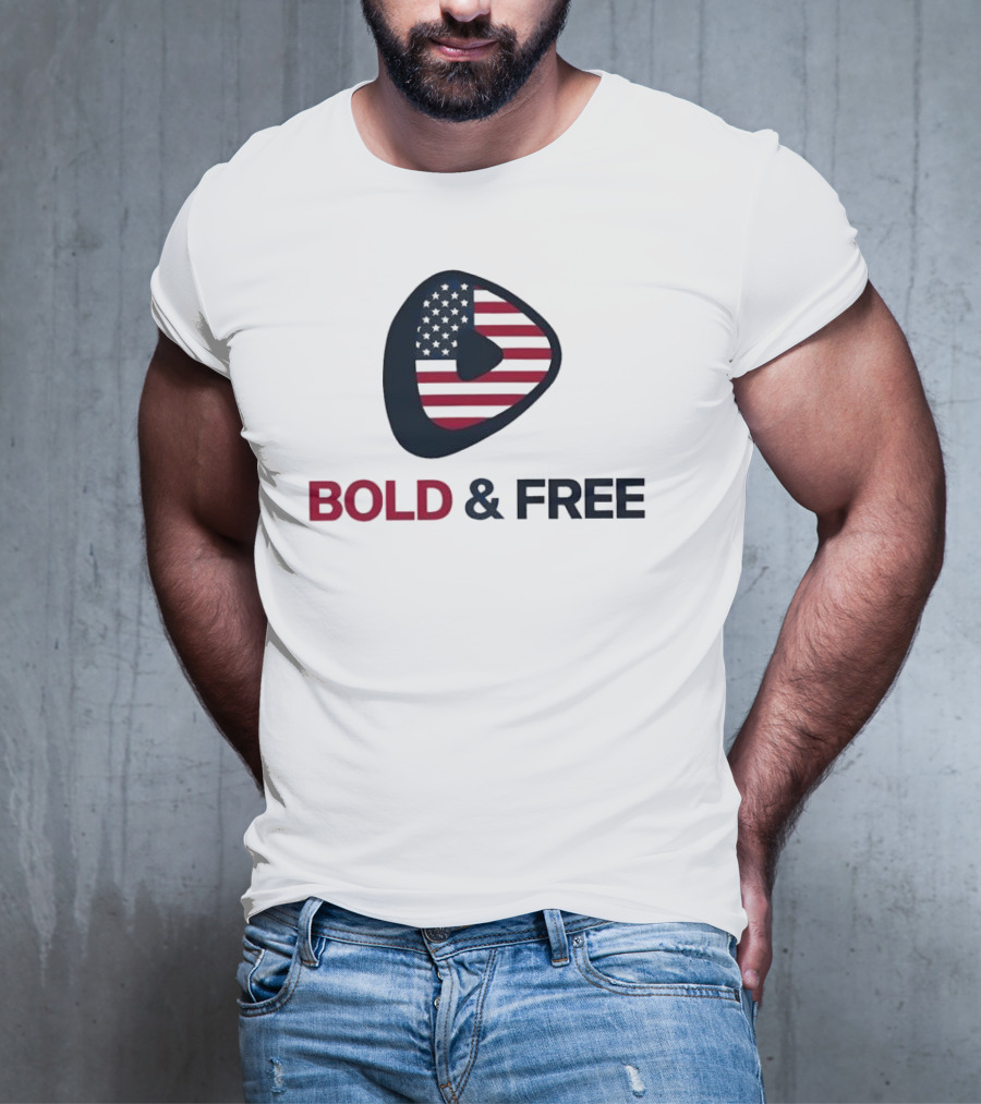 Bold And Free USA Rick Racela Flag T-Shirt