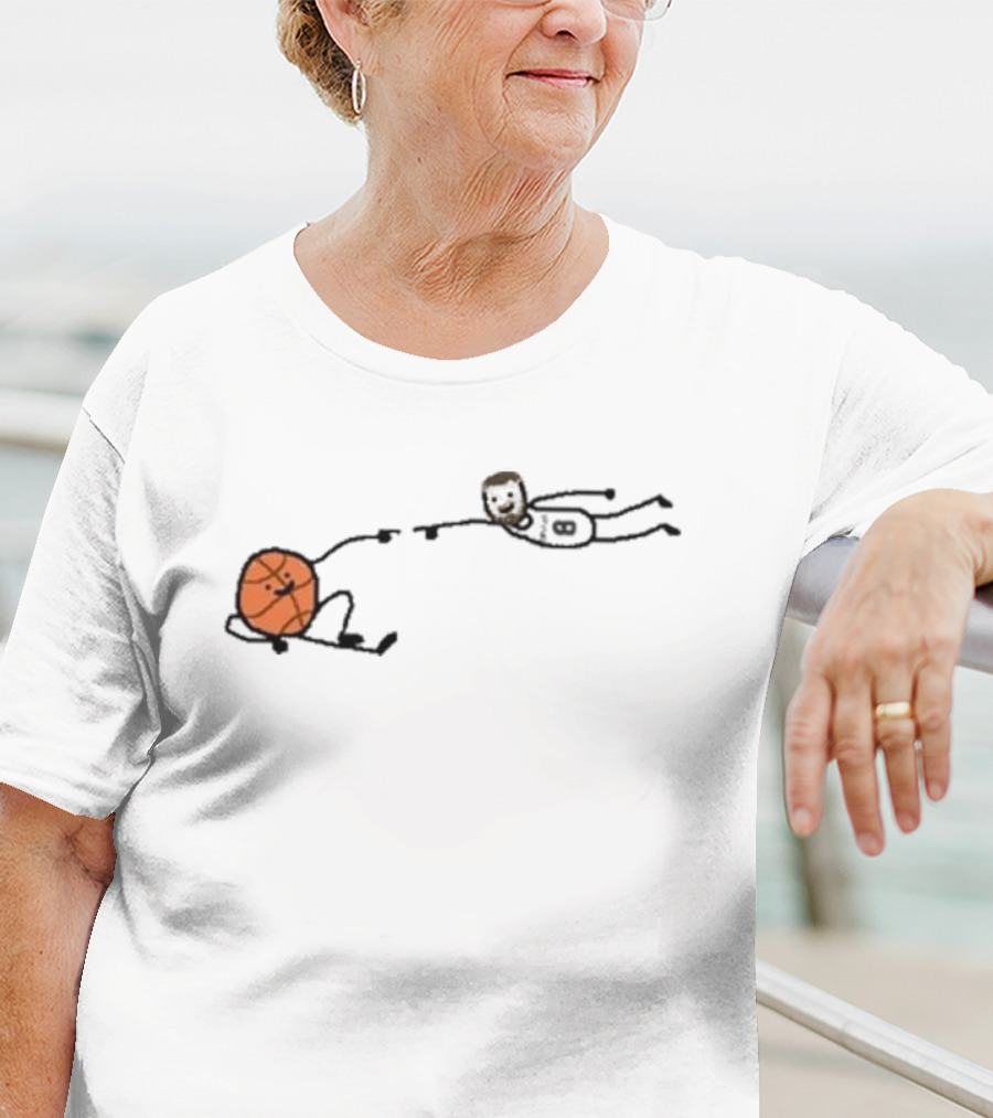 Paint Porzin-God Basketball Stick Figure Relaxation T-Shirt