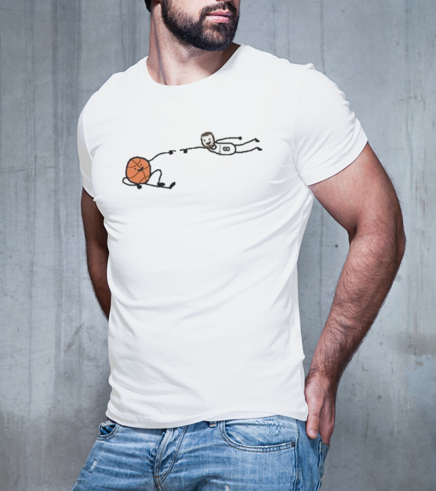 Paint Porzin-God Basketball Stick Figure Relaxation T-Shirt
