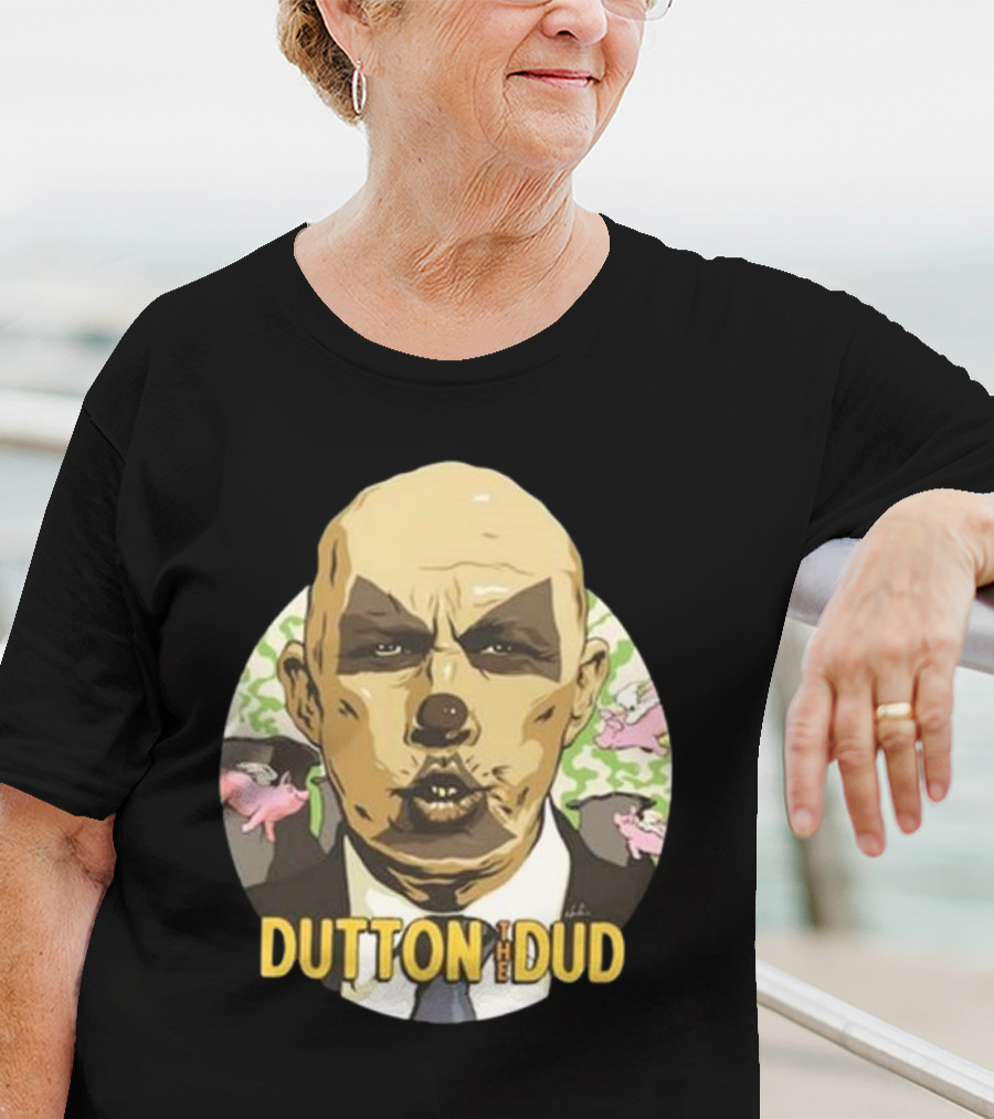 Dutton The Dud James Hillier Dutton Pigs Fly Caricature T-Shirt