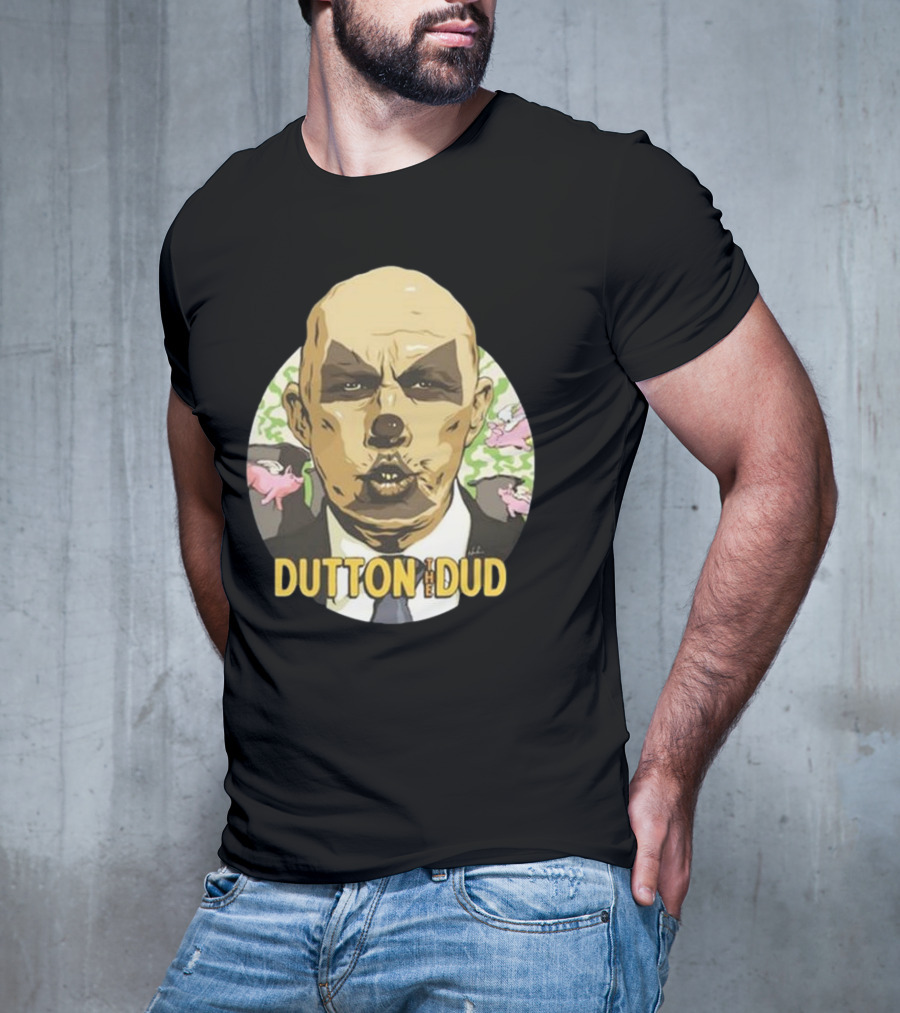 Dutton The Dud James Hillier Dutton Pigs Fly Caricature T-Shirt