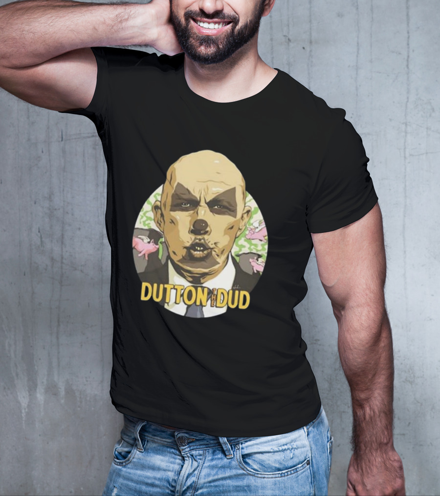 Dutton The Dud James Hillier Dutton Pigs Fly Caricature T-Shirt