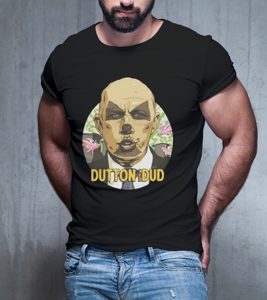 Dutton The Dud James Hillier Dutton Pigs Fly Caricature T-Shirt