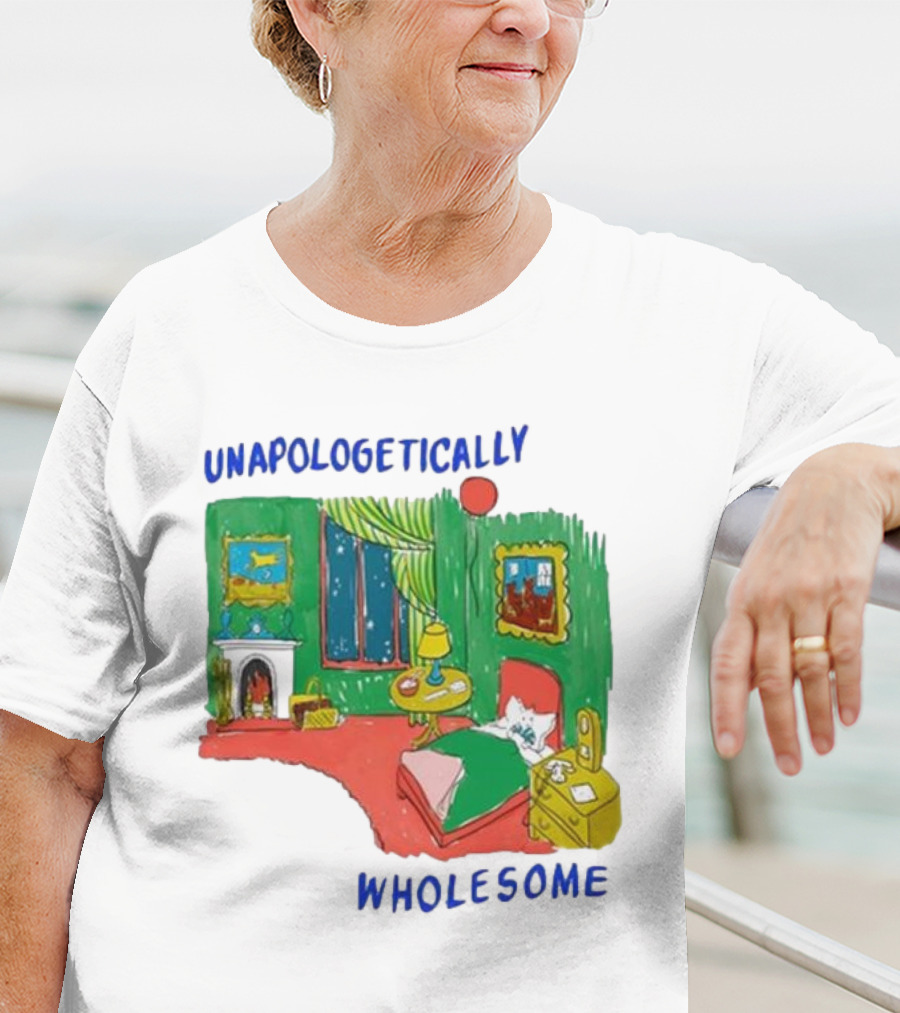 Unapologetically Wholesome Cozy Bedroom Scene T-Shirt