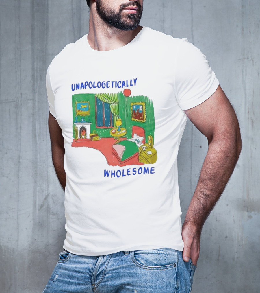 Unapologetically Wholesome Cozy Bedroom Scene T-Shirt