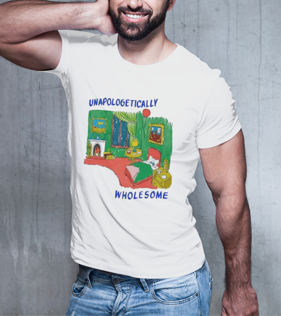 Unapologetically Wholesome Cozy Bedroom Scene T-Shirt