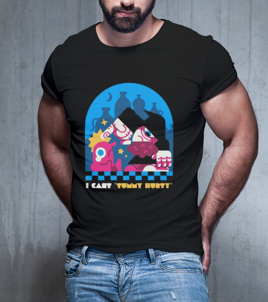 I Cast Tummy Hurty The Forbidden Spell Potion Bottles Stars T-Shirt