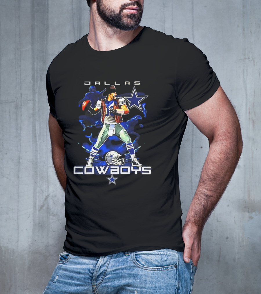 Dallas Cowboys NFL Football Player Graphic With Star T-Shirt
