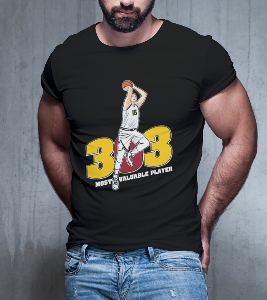 Nikola Jokic 303 Most Valuable Player Basketball 15 T-Shirt