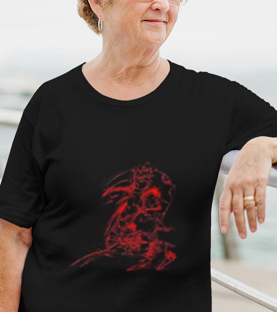 Guilty Gear Archival Record Sol And Ky Red Abstract T-Shirt