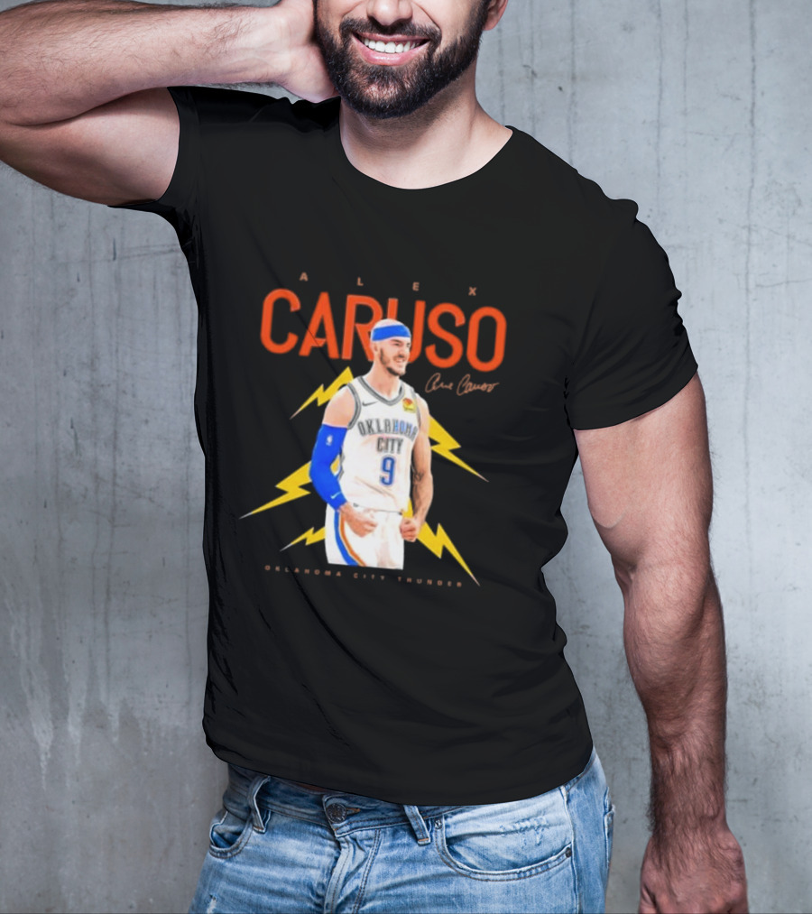 Alex Caruso Oklahoma City Thunder Basketball Superstar Signature T-Shirt
