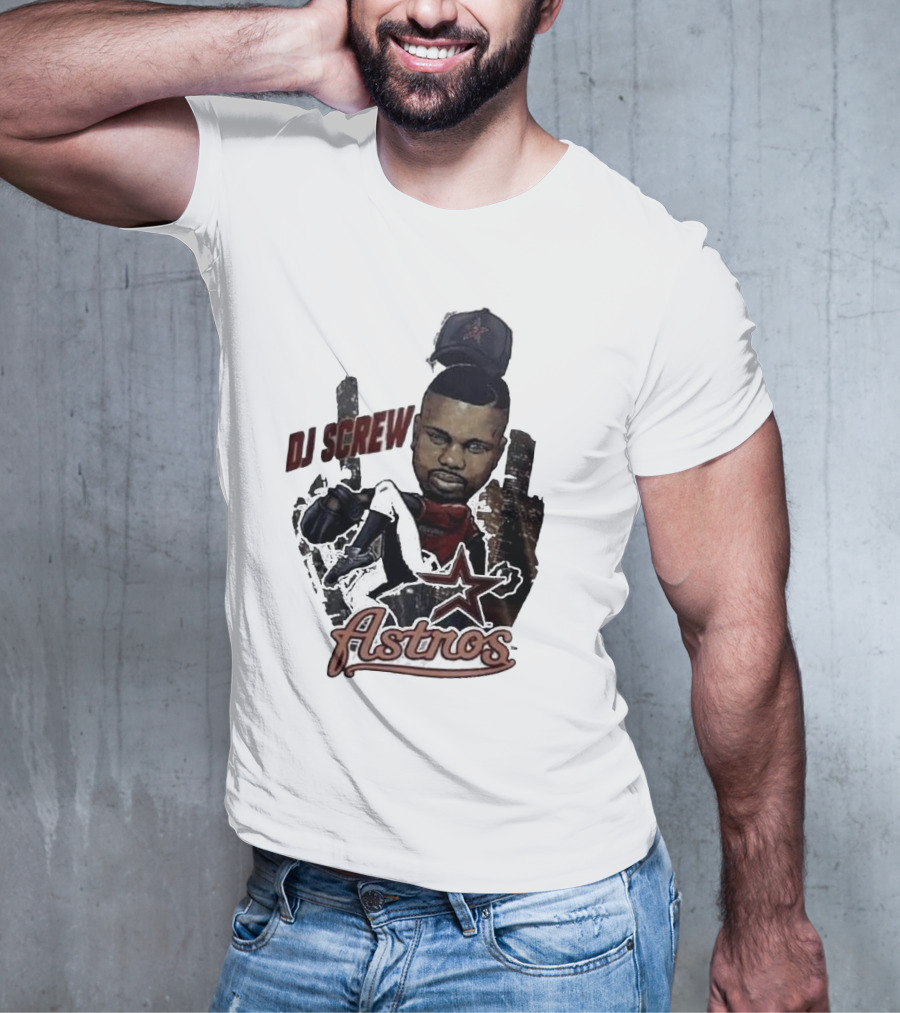 Astros DJ Screw Tribute With Star Icon T-Shirt