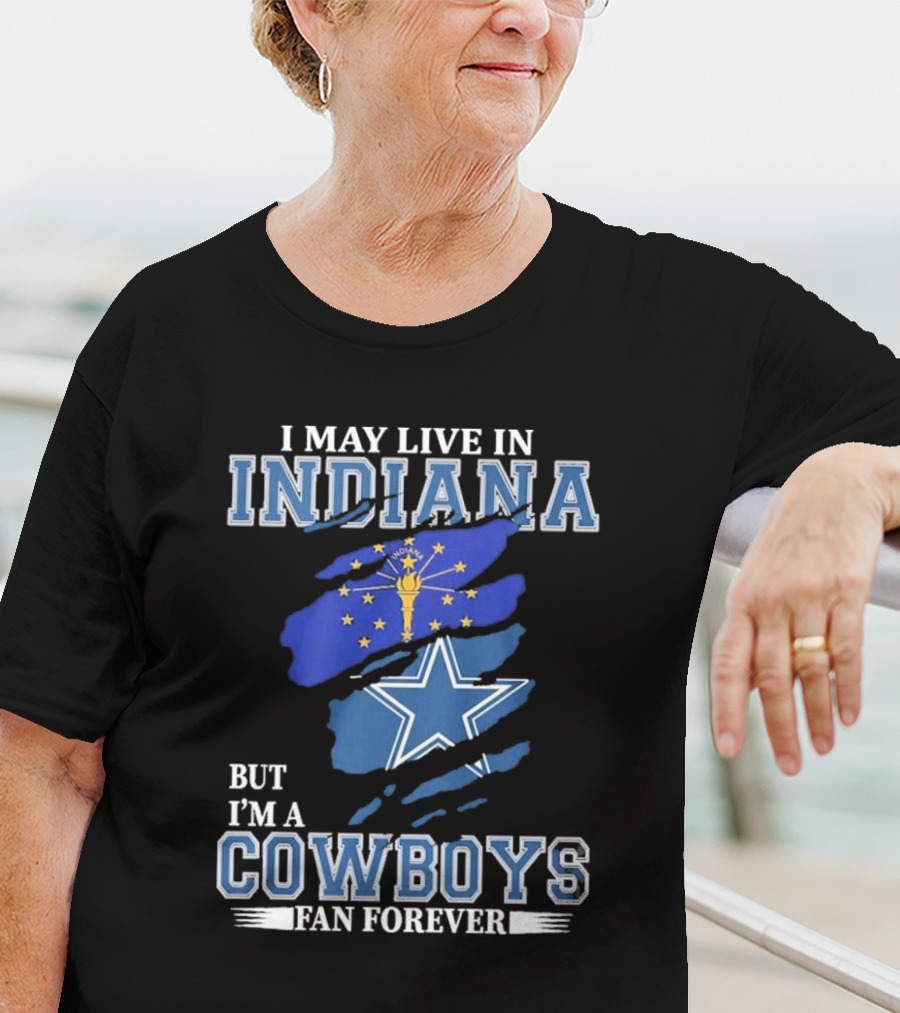 Indiana Local Proud Dallas Cowboys Fan Forever NFL Supporter T-Shirt