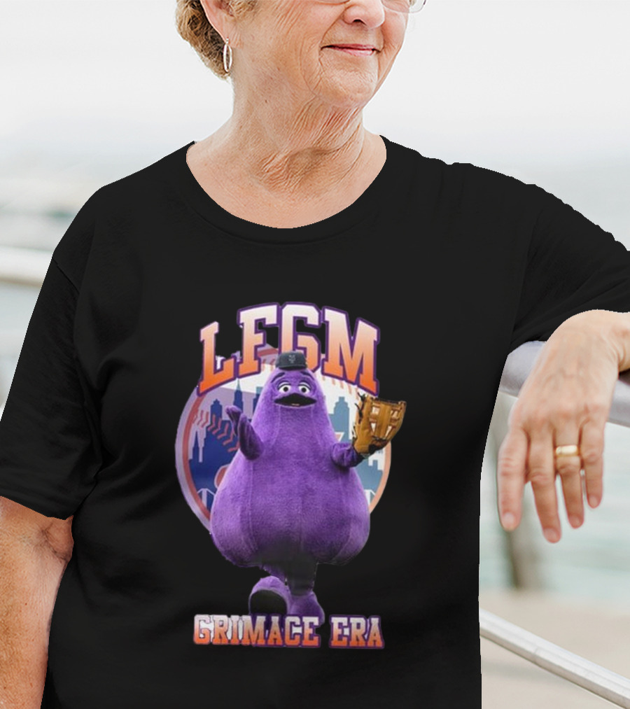 LFGM Grimace Era Mets Baseball Crossover T-Shirt