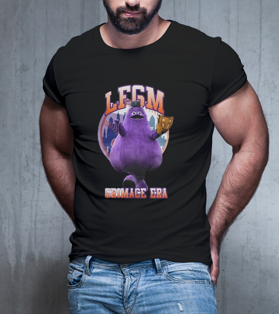 LFGM Grimace Era Mets Baseball Crossover T-Shirt